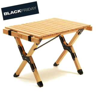 Mesa Plegable de Madera Clara Para Camping Natural