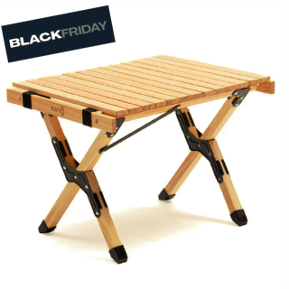 Mesa Plegable de Madera Clara Para Camping Natural