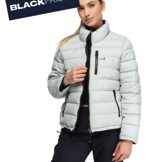 Parka Reversible Alerce Aqua Green / Negro